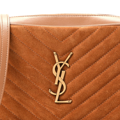 Saint Laurent Suede Matelasse Monogram Lou Camera Bag Cinnamon 8 of 10