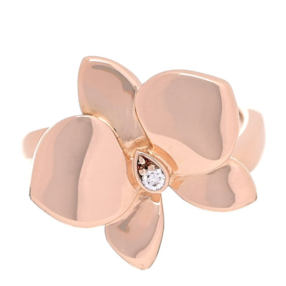 Cartier 18K Pink Gold Diamond Caresse D'Orchidees Par Cartier Ring 48 4.5 1 of 8