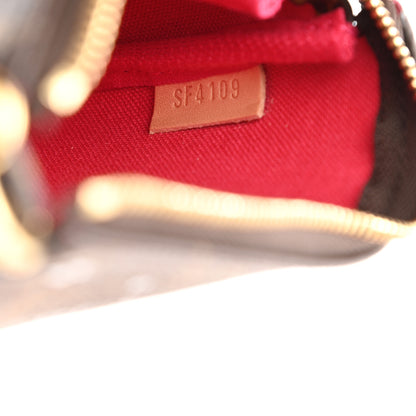 Louis Vuitton Monogram 2019 Christmas Animation Mini Courchevel Pochette Accessories Fuchsia 7 of 8