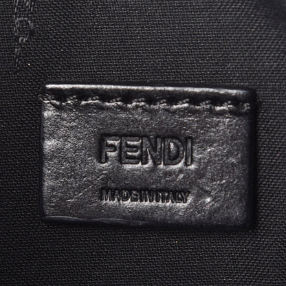 Fendi Calfskin Embroidered Karlito Pouch Black 6 of 8