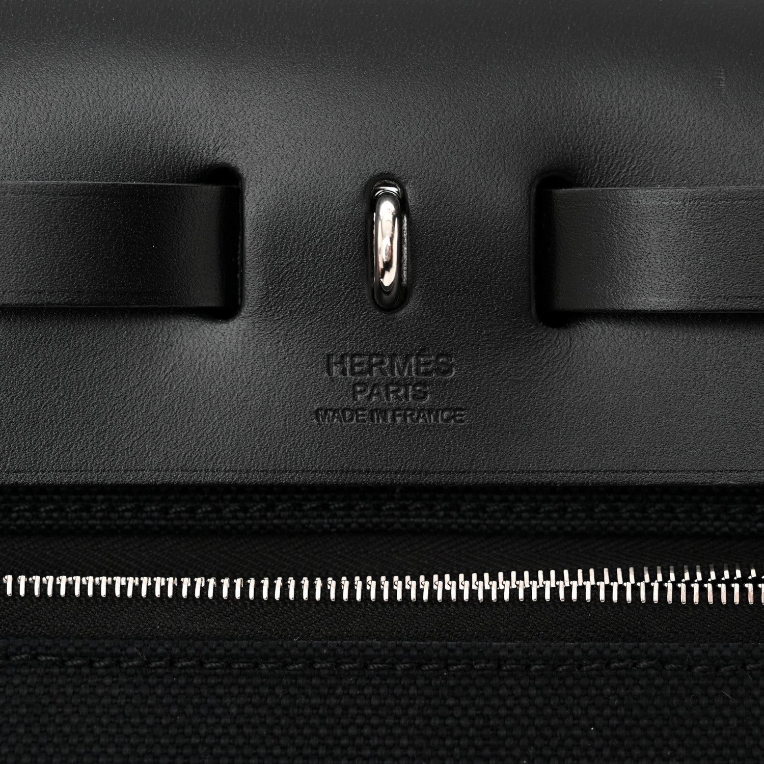 Hermes Military Toile Vache Hunter Herbag Zip Retourne 31 PM Black 7 of 12