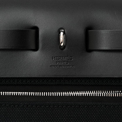 Hermes Military Toile Vache Hunter Herbag Zip Retourne 31 PM Black 7 of 12