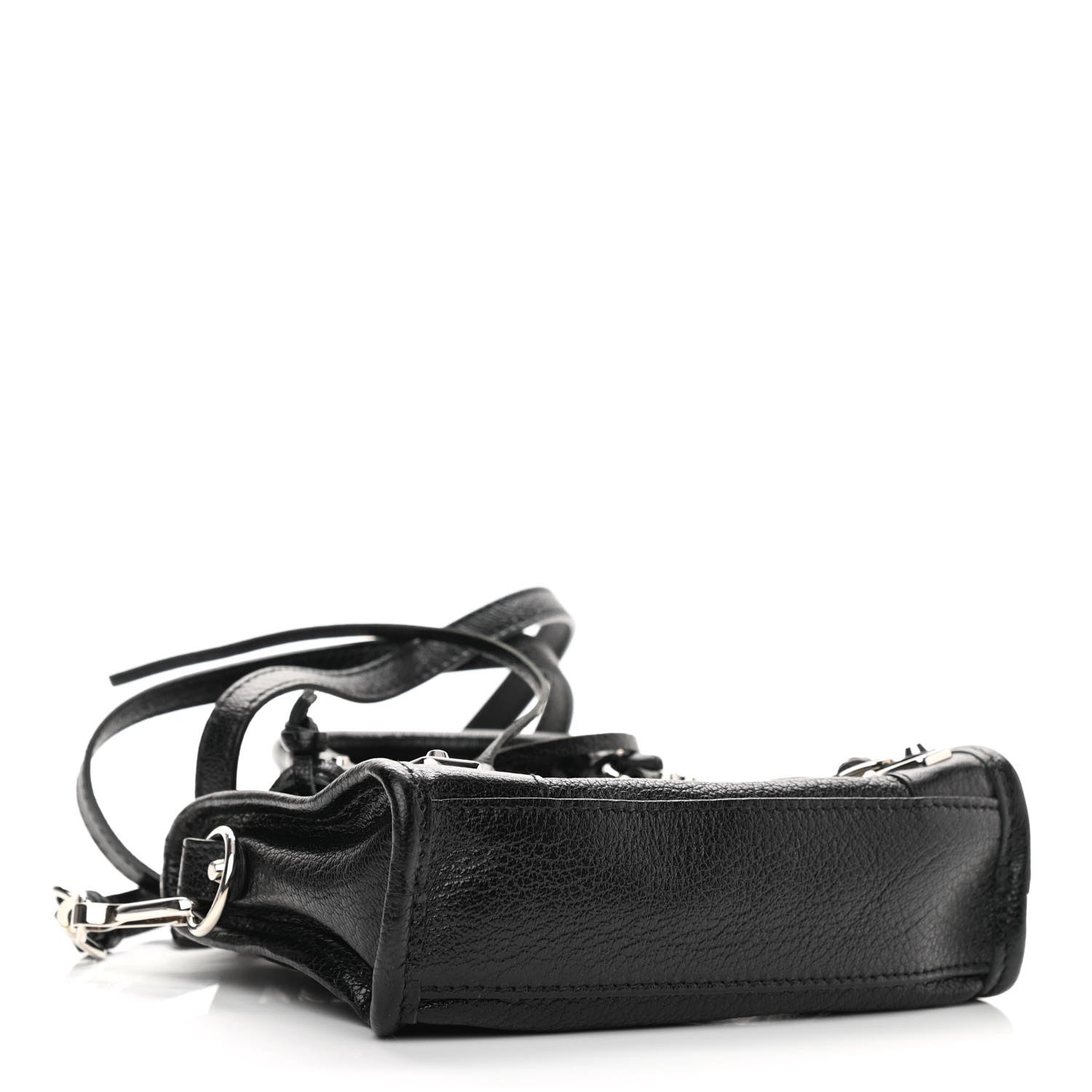 Balenciaga Chevre Silver Metallic Edge Hardware Nano City Black 4 of 10
