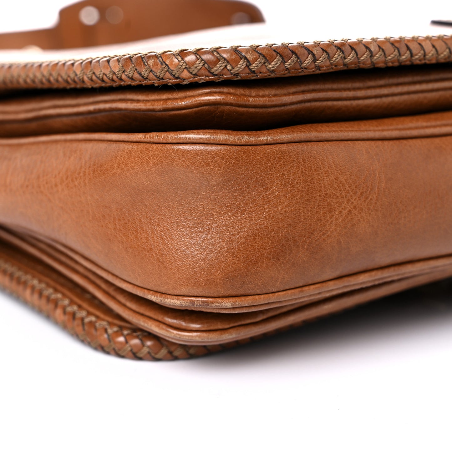 Grained Calfskin Medium Marrakech Flap Messenger Bag Brown