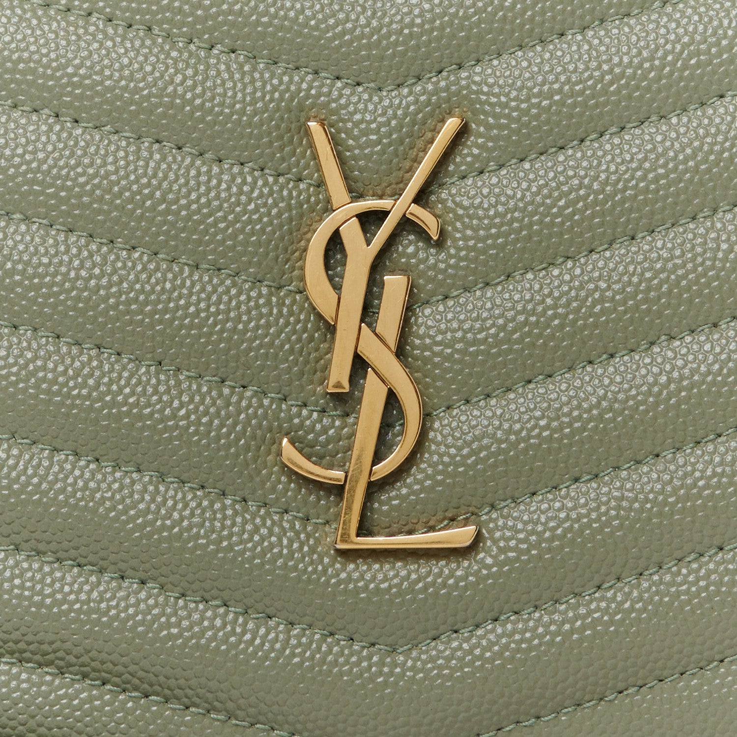 Saint Laurent Grain De Poudre Matelasse Monogram Mini Lou Camera Bag Pistachio 8 of 10