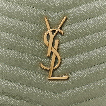 Saint Laurent Grain De Poudre Matelasse Monogram Mini Lou Camera Bag Pistachio 8 of 10