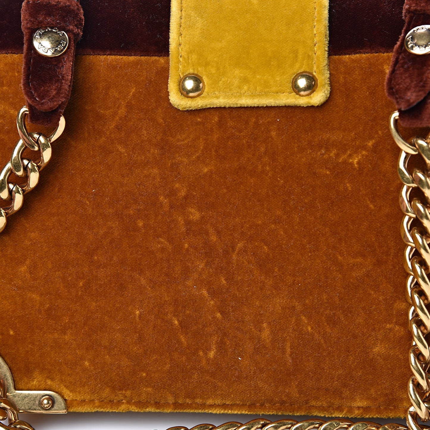 Velluto Lions Head Cahier Shoulder Bag Ambra