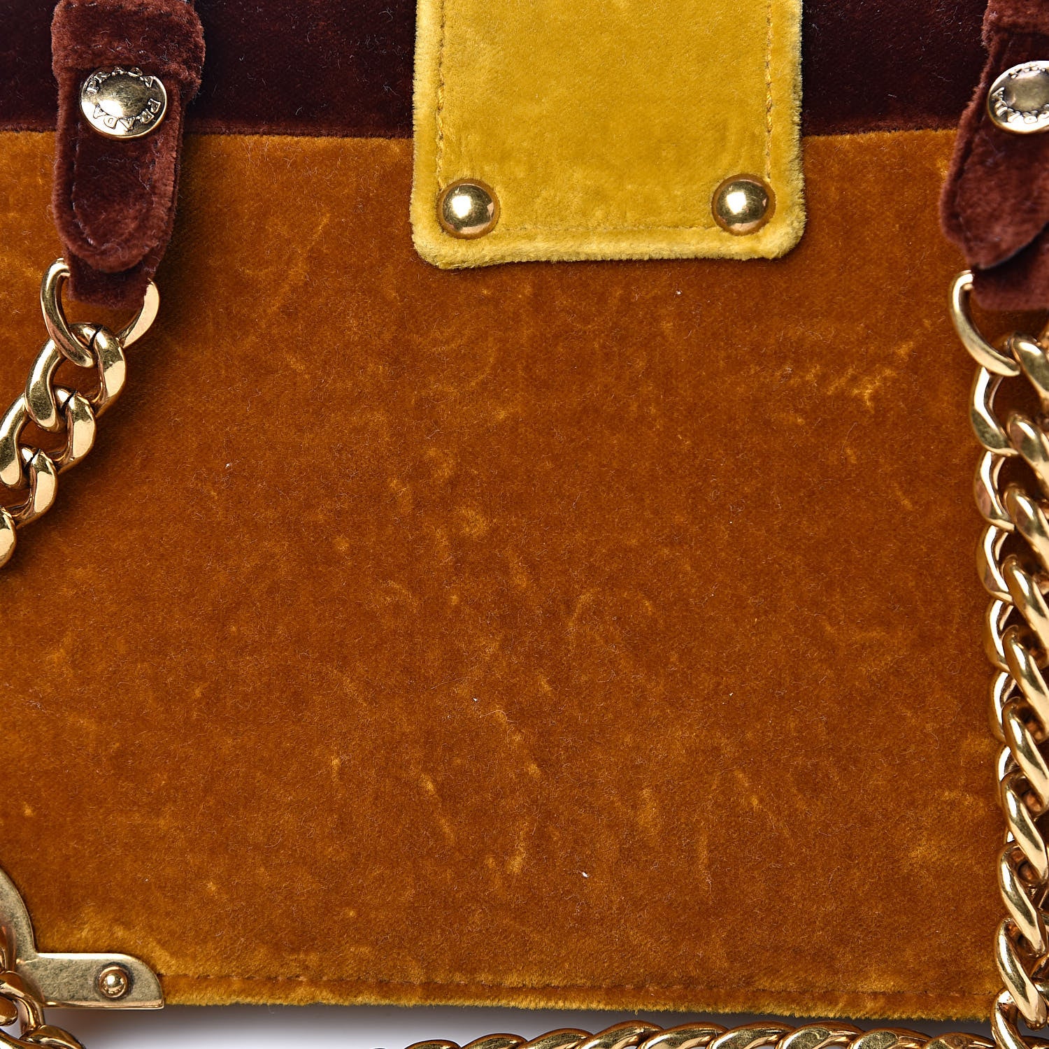 Prada Velluto Lions Head Cahier Shoulder Bag Ambra 12 of 12