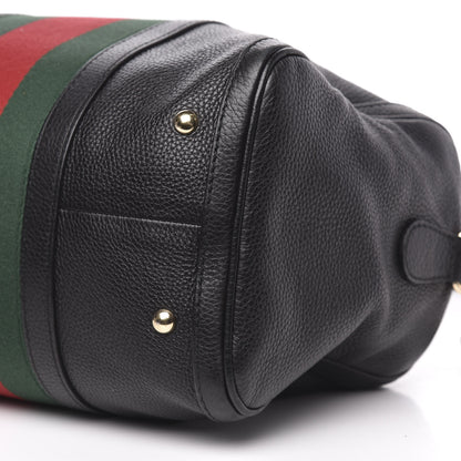 Gucci Calfskin Vintage Web Medium Boston Black 10 of 13