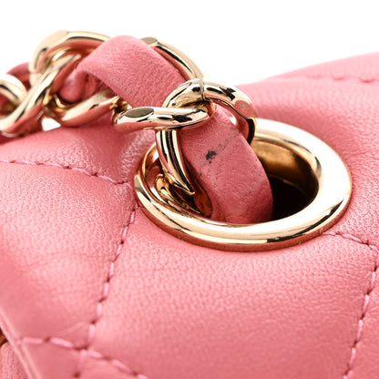 Chanel Lambskin Quilted Valentine Charms Mini Rectangular Flap Pink 11 of 13