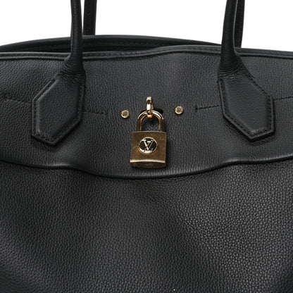 Louis Vuitton Calfskin Shearling City Steamer GM Black Bronze 8 of 10