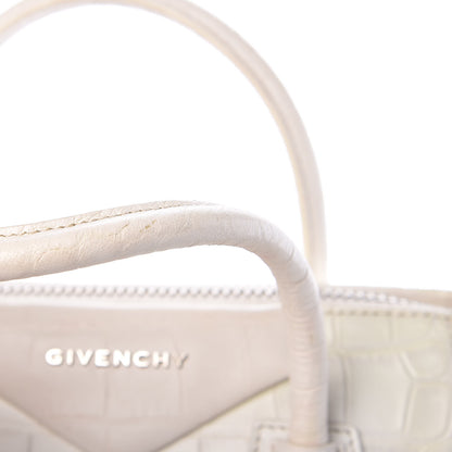 Givenchy Calfskin Crocodile Embossed Small Antigona White 18 of 26