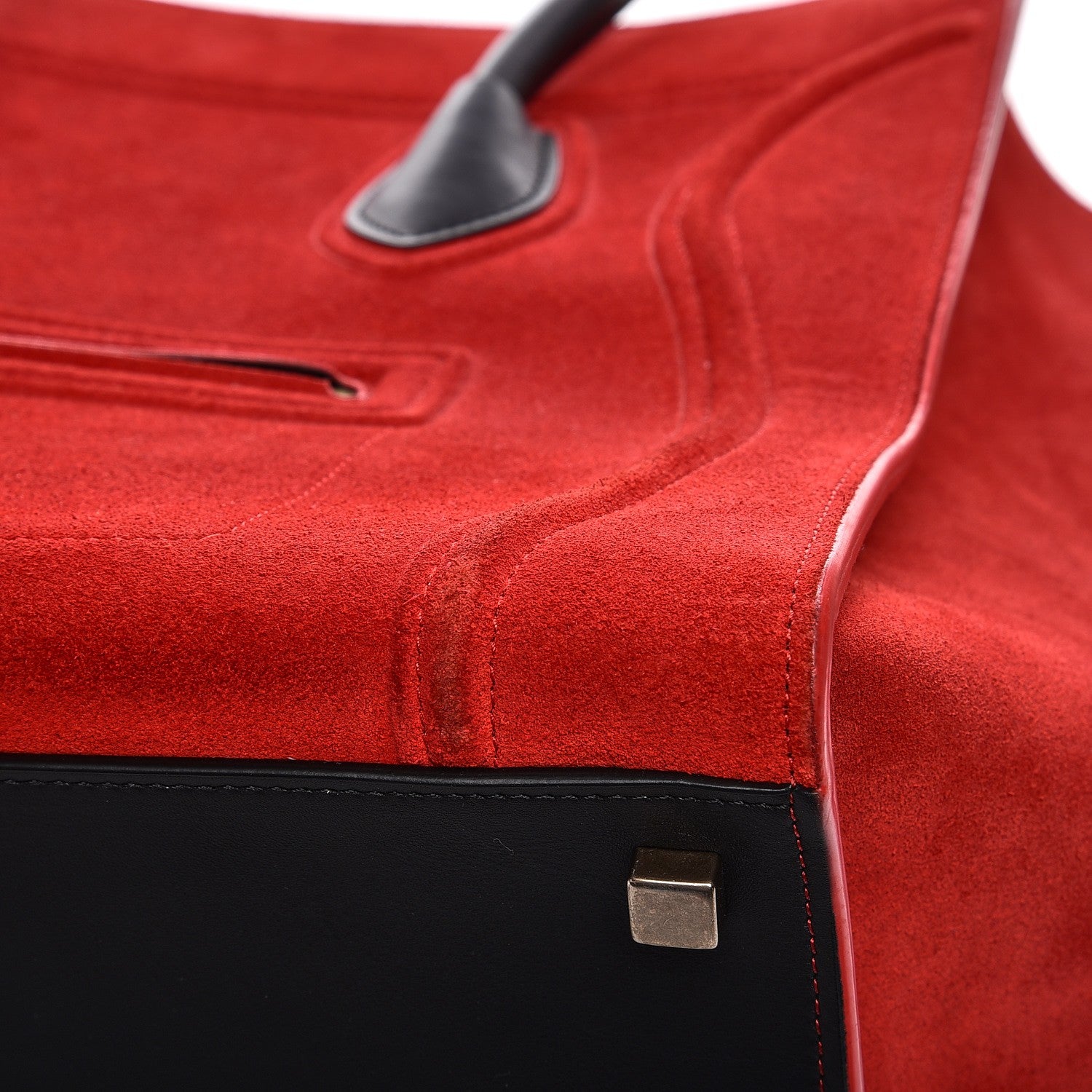 Celine Suede Medium Phantom Luggage Vermillion 15 of 17