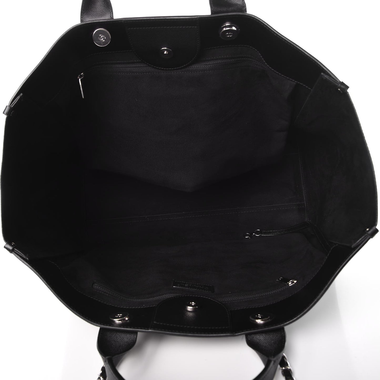 Caviar Extra Large Studded Deauville Tote Black