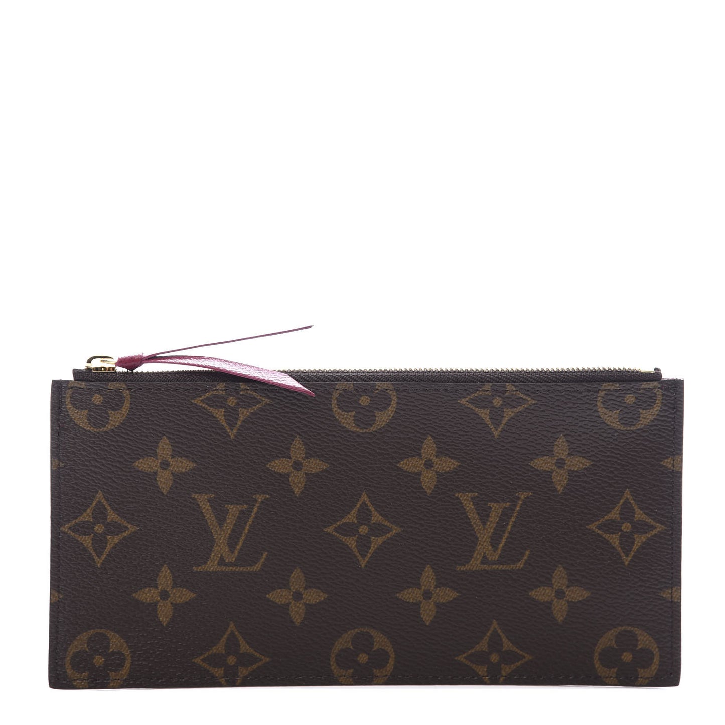 Monogram Felicie Chain Wallet Zippered Insert Fuchsia