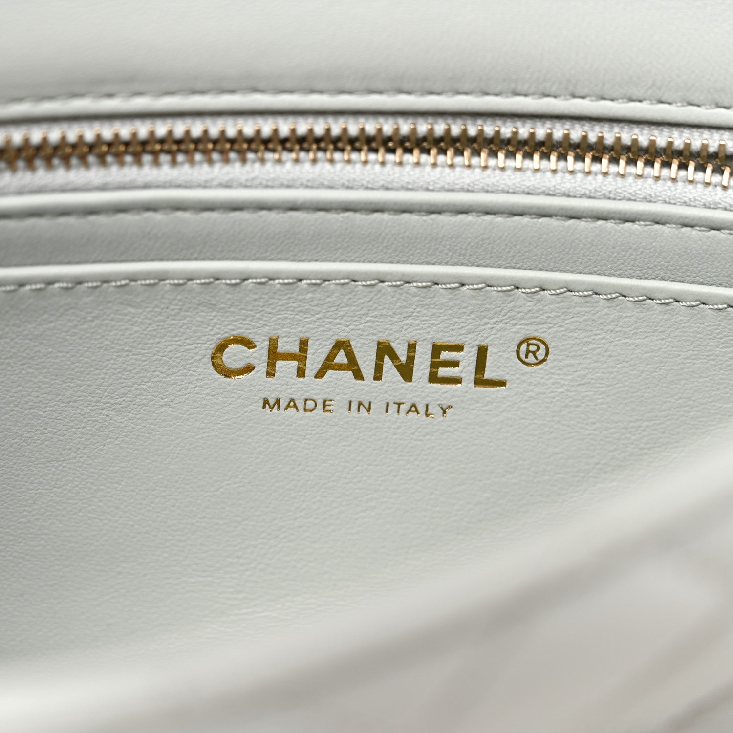 Chanel Lambskin Quilted Mini Rectangular Pearl Crush Flap Grey