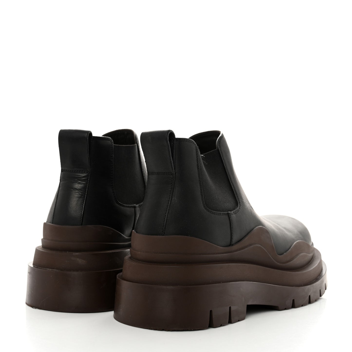 Calfskin The Tire Cropped Chelsea Boots 39 Brown