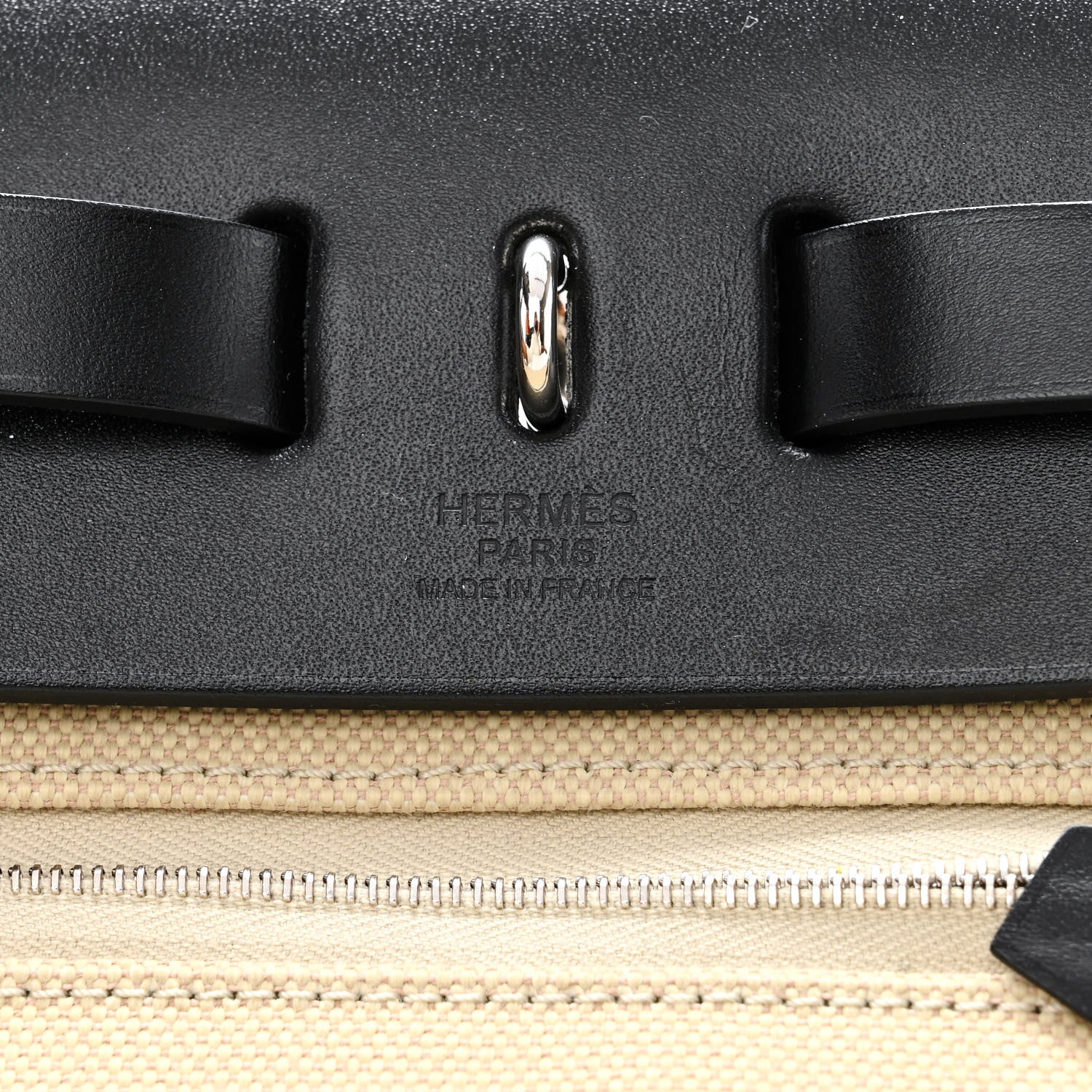 Hermes Military Toile Vache Hunter Herbag Zip Retourne 31 PM Beton Black 8 of 13