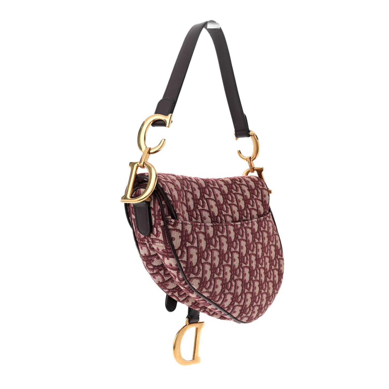 Christian Dior Oblique Saddle Bag Burgundy 3 of 11
