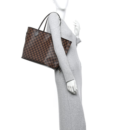 Louis Vuitton Damier Ebene Neo Neverfull MM Rose Ballerine 2 of 14