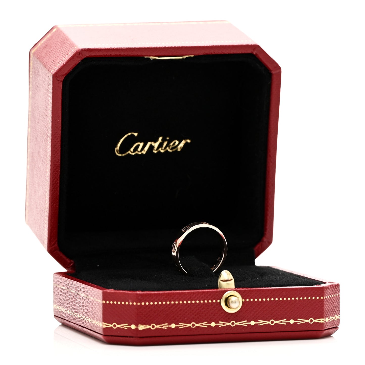 18K Pink Gold 3.5mm LOVE Wedding Band Ring 48 4.5