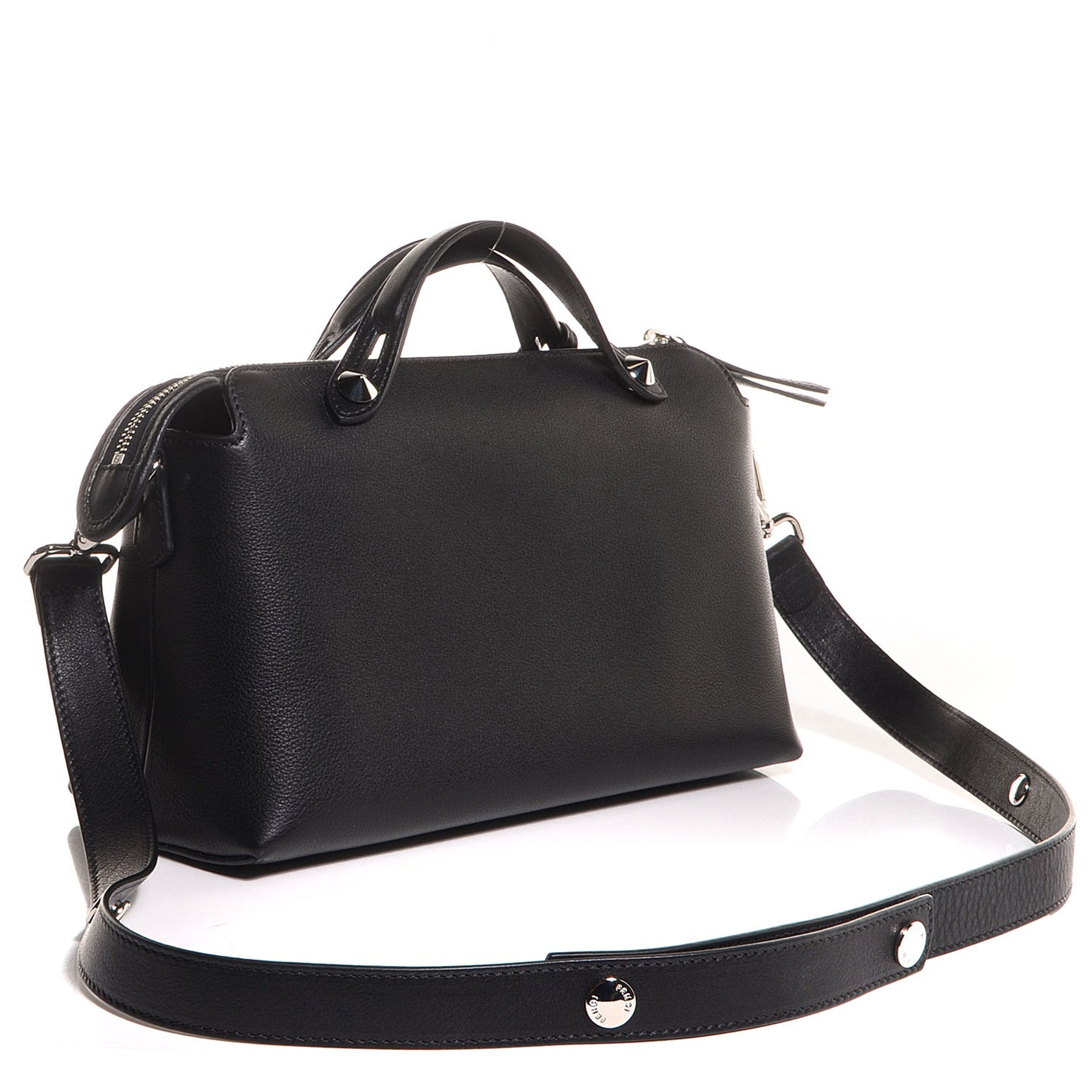 Vitello Dolce Marmol Medium By The Way Boston Bag Black