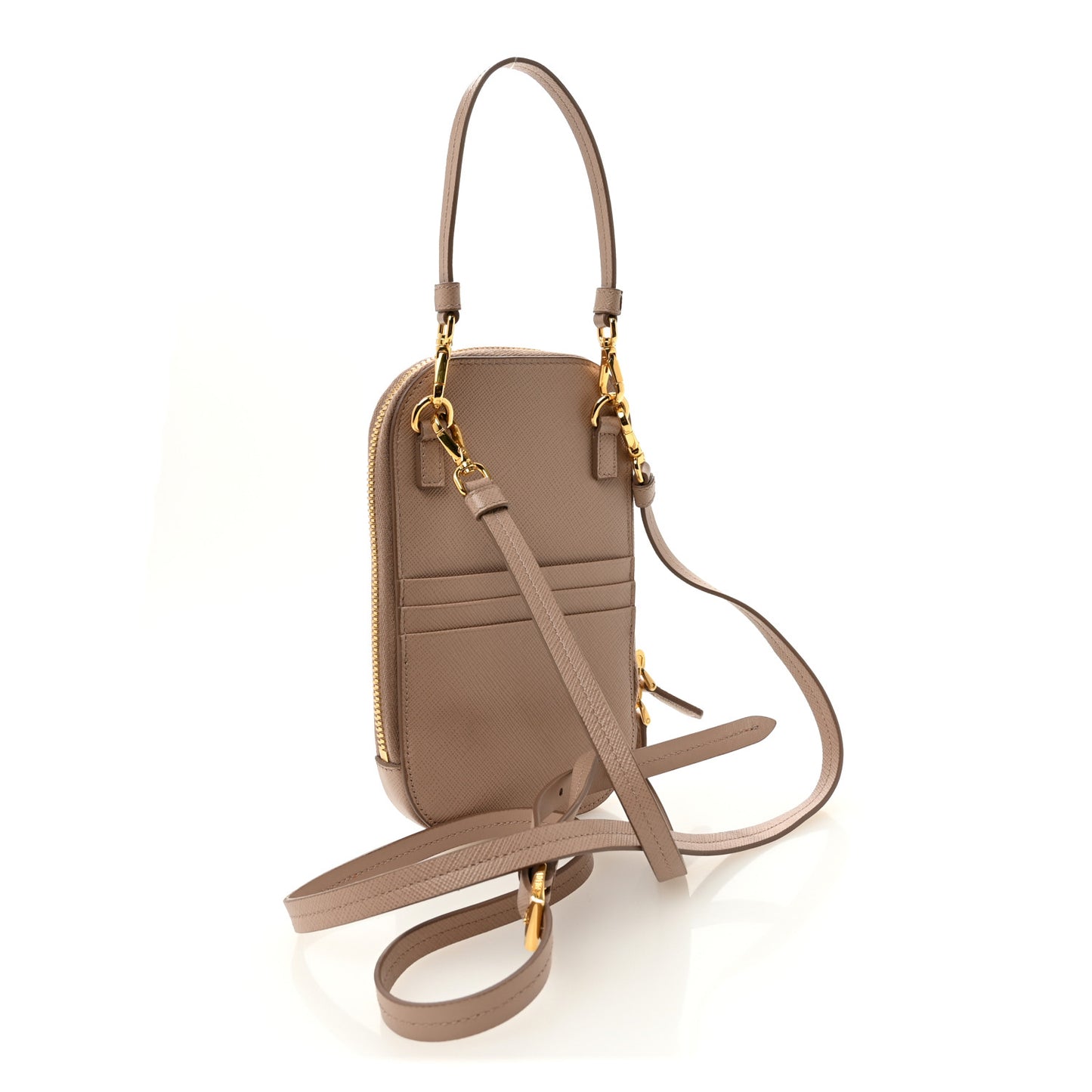 Saffiano Triangle Mini Bag Cipria