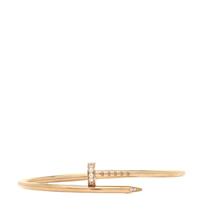 Cartier 18K Yellow Gold Diamond Small Juste Un Clou Bracelet 15 1 of 5