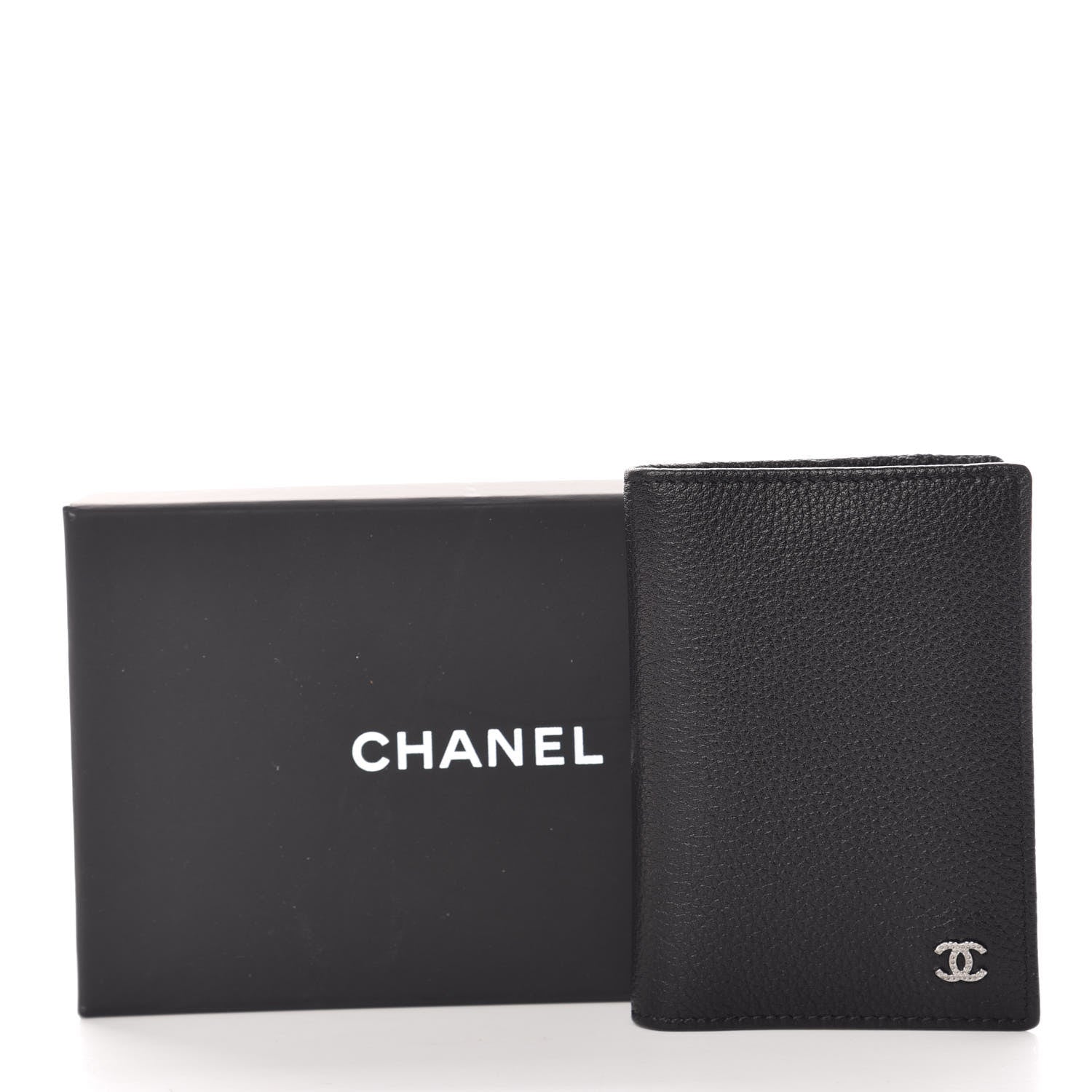 Chanel Grained Calfskin CC Card Holder Wallet Black 8 of 8