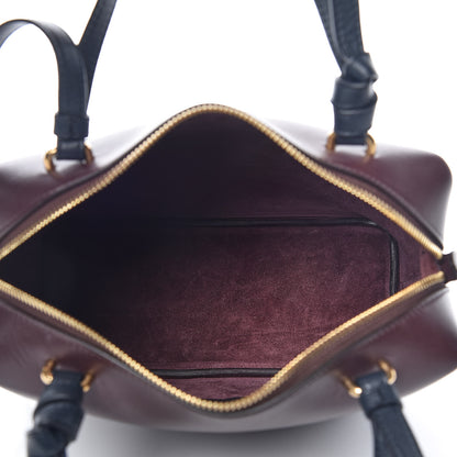 Celine Lambskin Small Soft Cube Satchel Burgundy 7 of 9