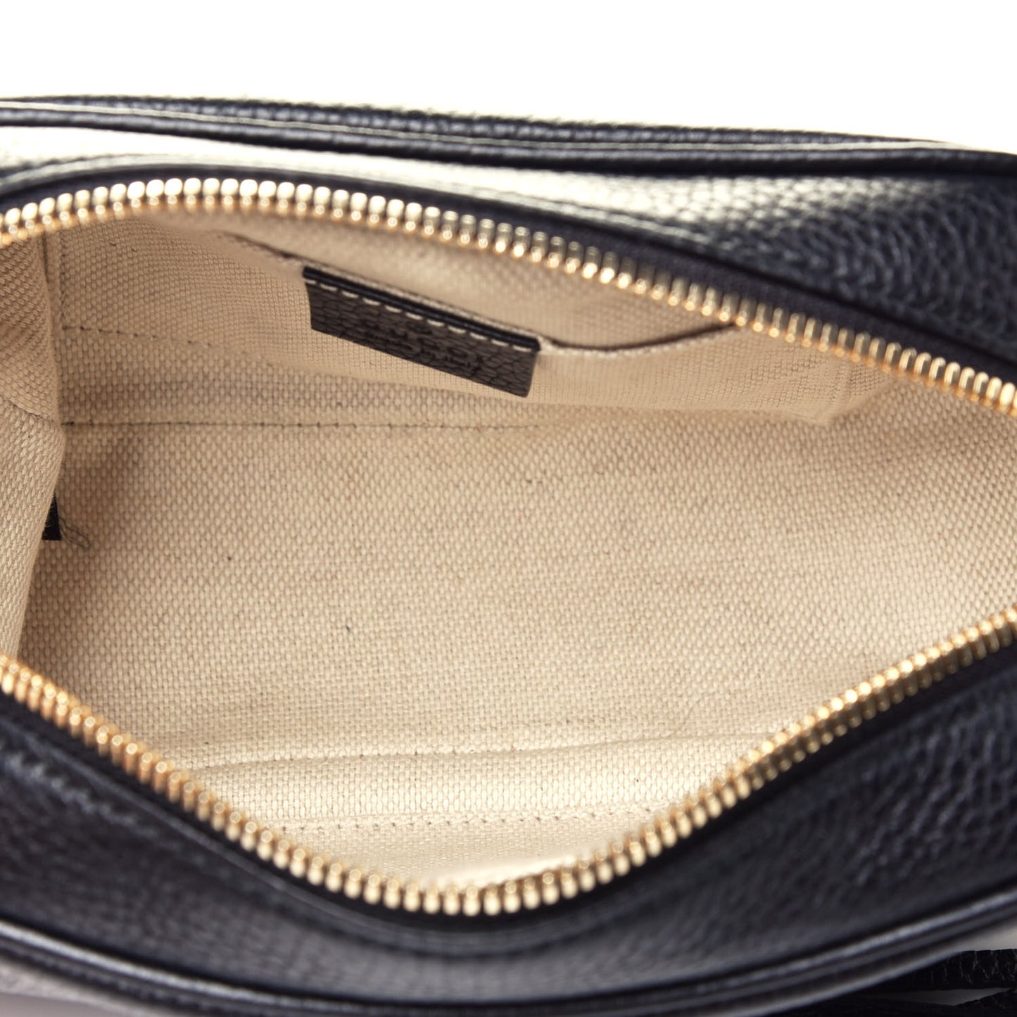 Pebbled Calfskin Small Soho Disco Bag Black