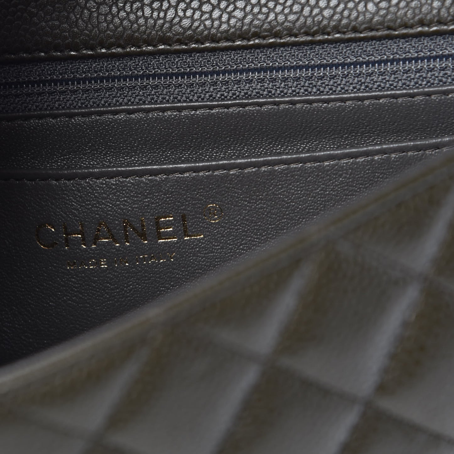 Caviar Quilted Mini Rectangular Flap Dark Green