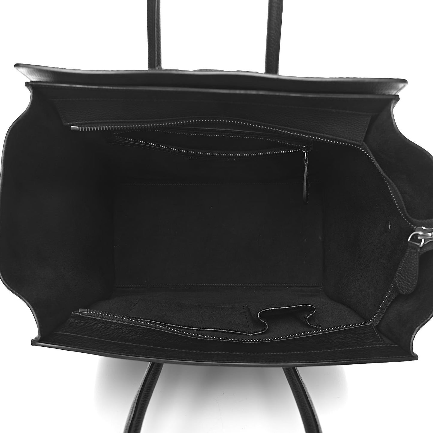 Drummed Calfskin Mini Luggage Black