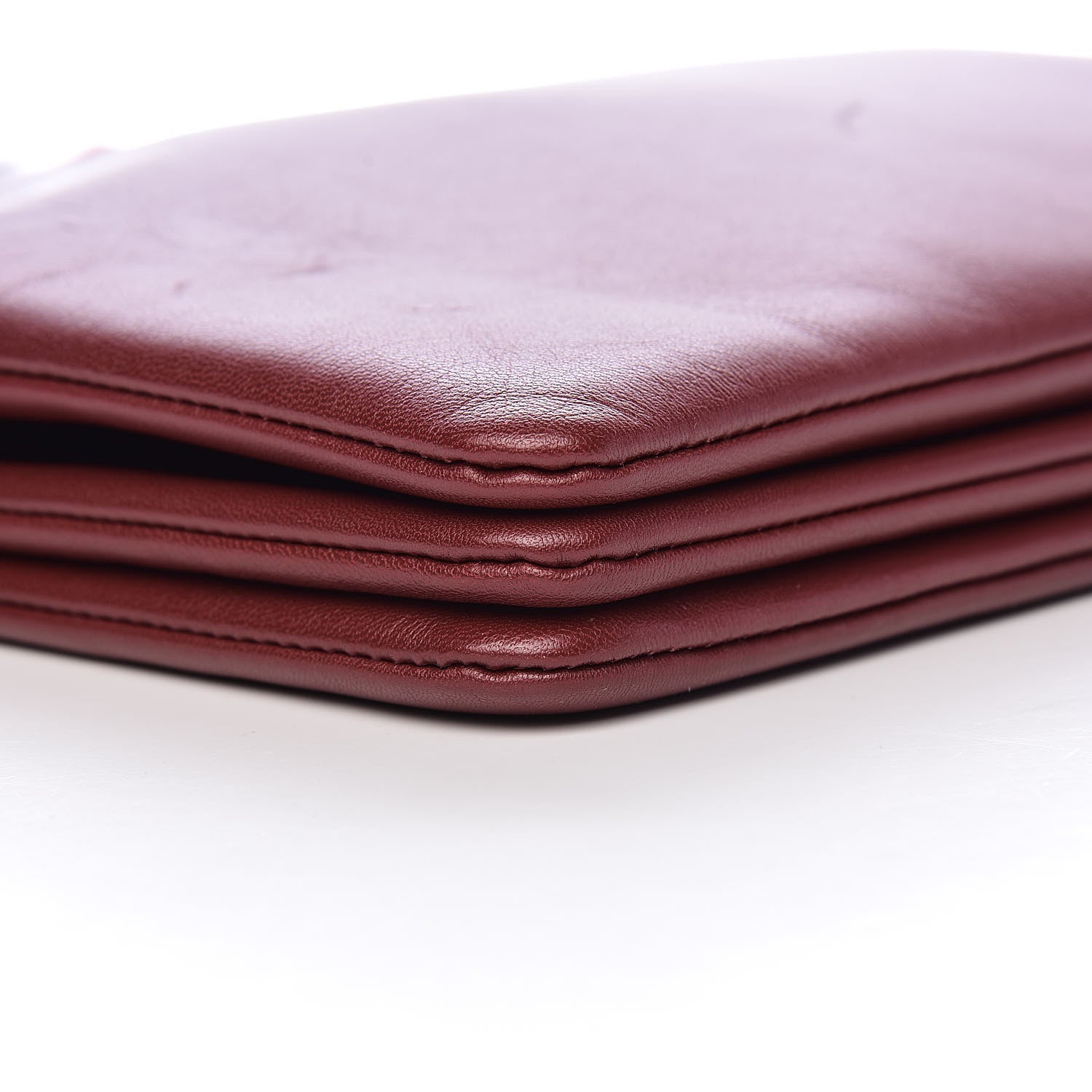 Celine Lambskin Large Trio Crossbody Bag Burgundy 9 of 11