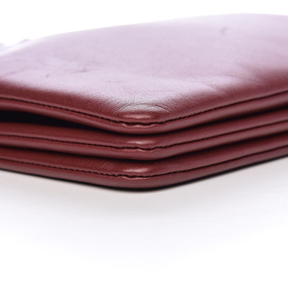 Celine Lambskin Large Trio Crossbody Bag Burgundy 9 of 11