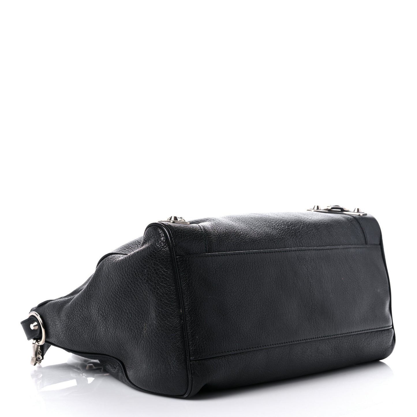 Chevre Silver Metallic Edge Hardware Velo Black