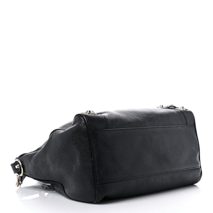 Balenciaga Chevre Silver Metallic Edge Hardware Velo Black 4 of 20