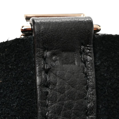 Hermes Taurillon Clemence Epsom Eclat Picotin 18 PM Black White 6 of 9