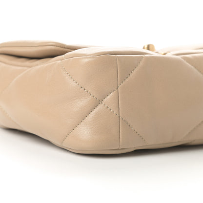 Chanel Lambskin Quilted Medium Chanel 19 Flap Dark Beige 9 of 11