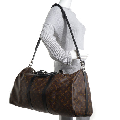 Louis Vuitton Monogram Macassar Keepall Bandouliere 55 2 of 7