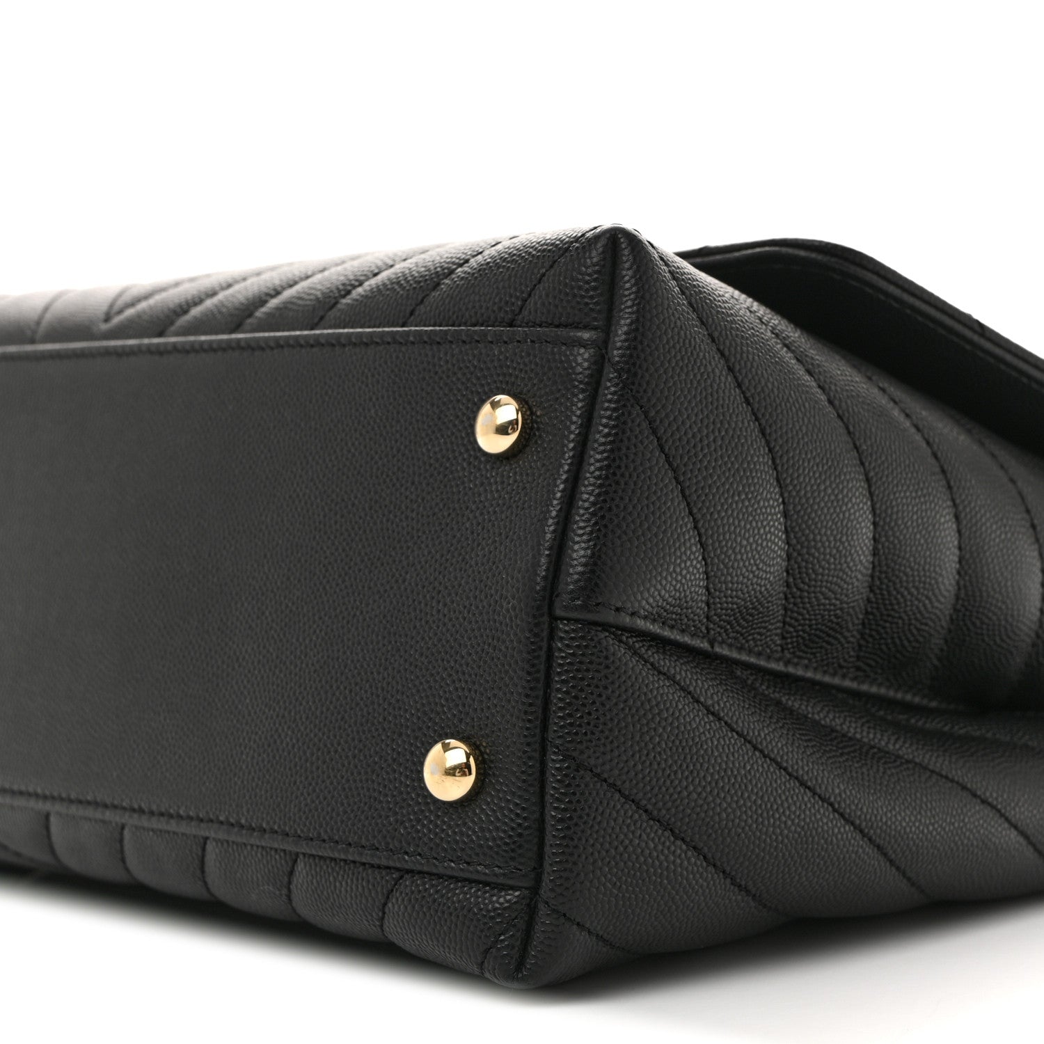 Chanel Caviar Lizard Embossed Quilted Chevron Small Coco Handle Flap Black 10 of 12