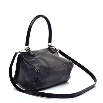 Givenchy Calfskin Crocodile Embossed Small Pandora Black 3 of 10