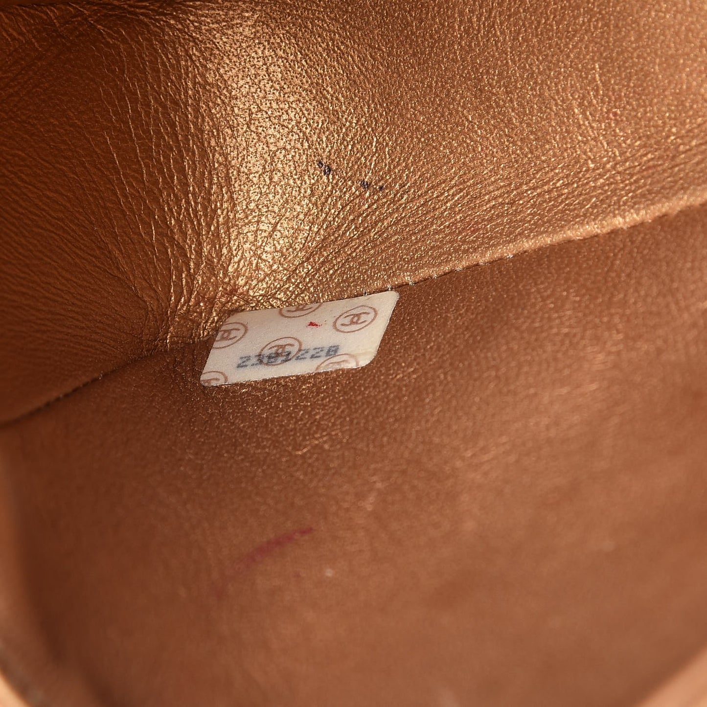 Metallic Lambskin Mini Quilted Flap Gold
