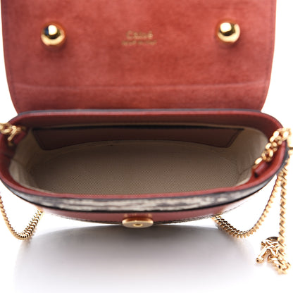 Chloe Calfskin Lizard Embossed Small Aby Lock Sepia Brown 4 of 9