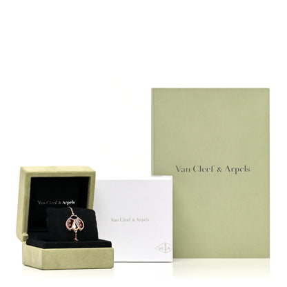 Van Cleef & Arpels 18K Rose Gold Carnelian Onyx Lucky Spring Open Wing Lady Bug Bracelet 4 of 4
