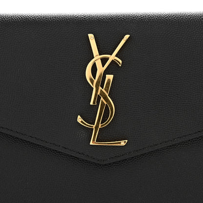 Saint Laurent Grain De Poudre Uptown Pouch Black 8 of 9