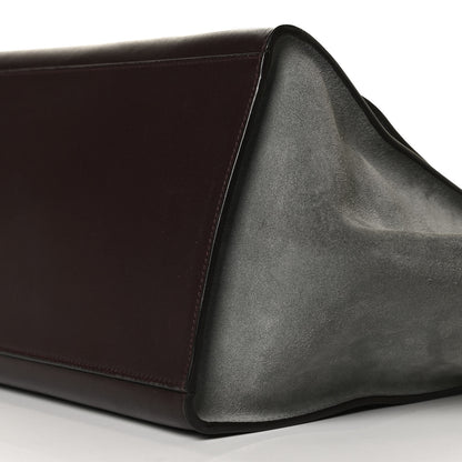 Celine Smooth Calfskin Suede Medium Tri-Color Trapeze Dark Grey 9 of 13