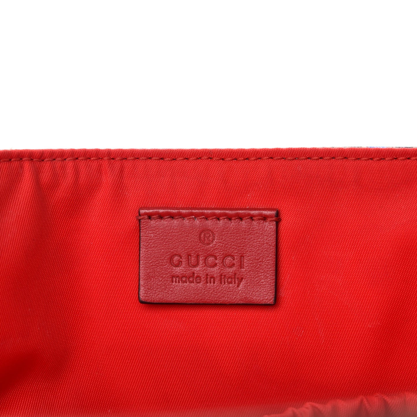 GG Supreme Monogram Space Diaper Bag Red