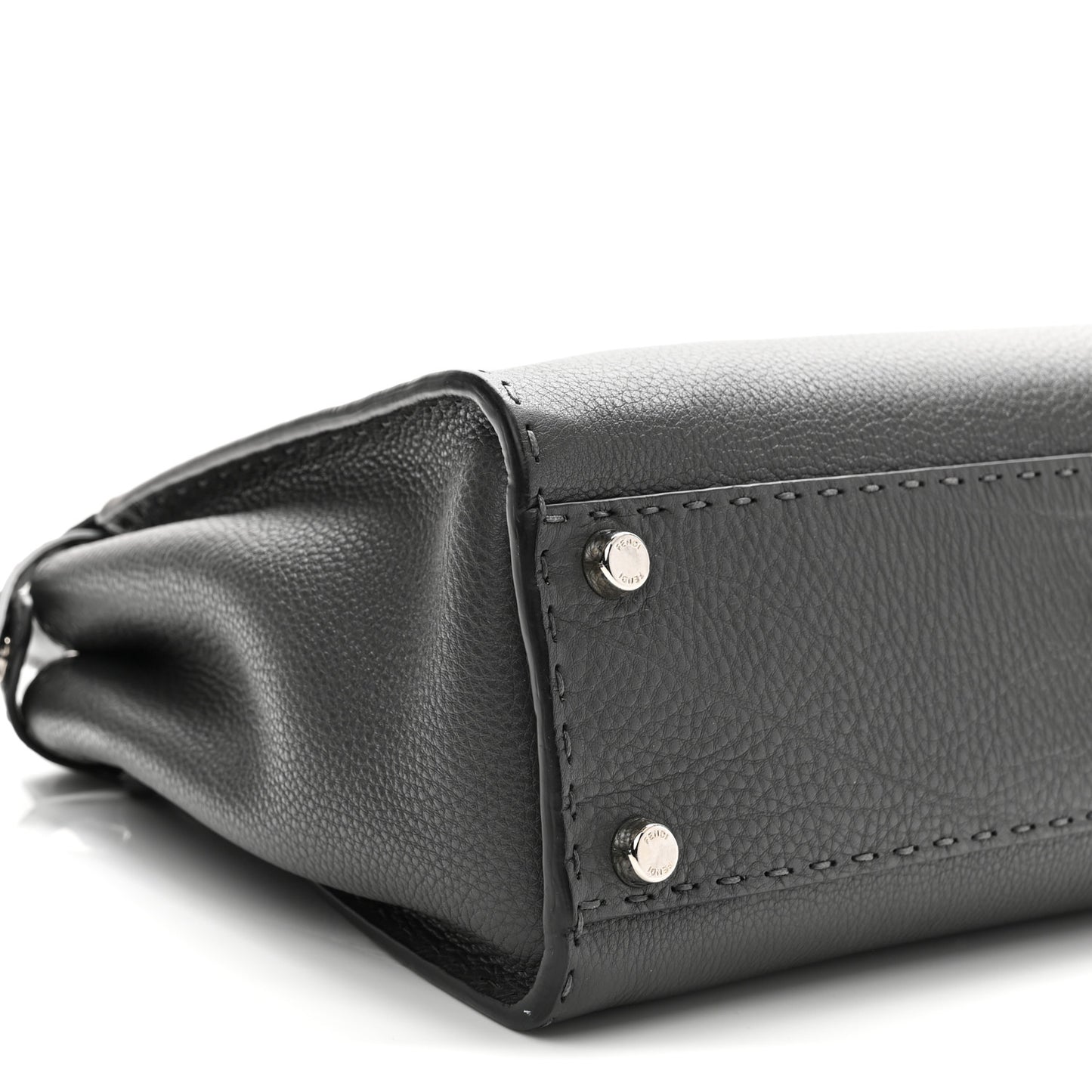 Cuoio Romano Selleria Bi-Color Medium Peekaboo Iconic Satchel Asphalt Milk