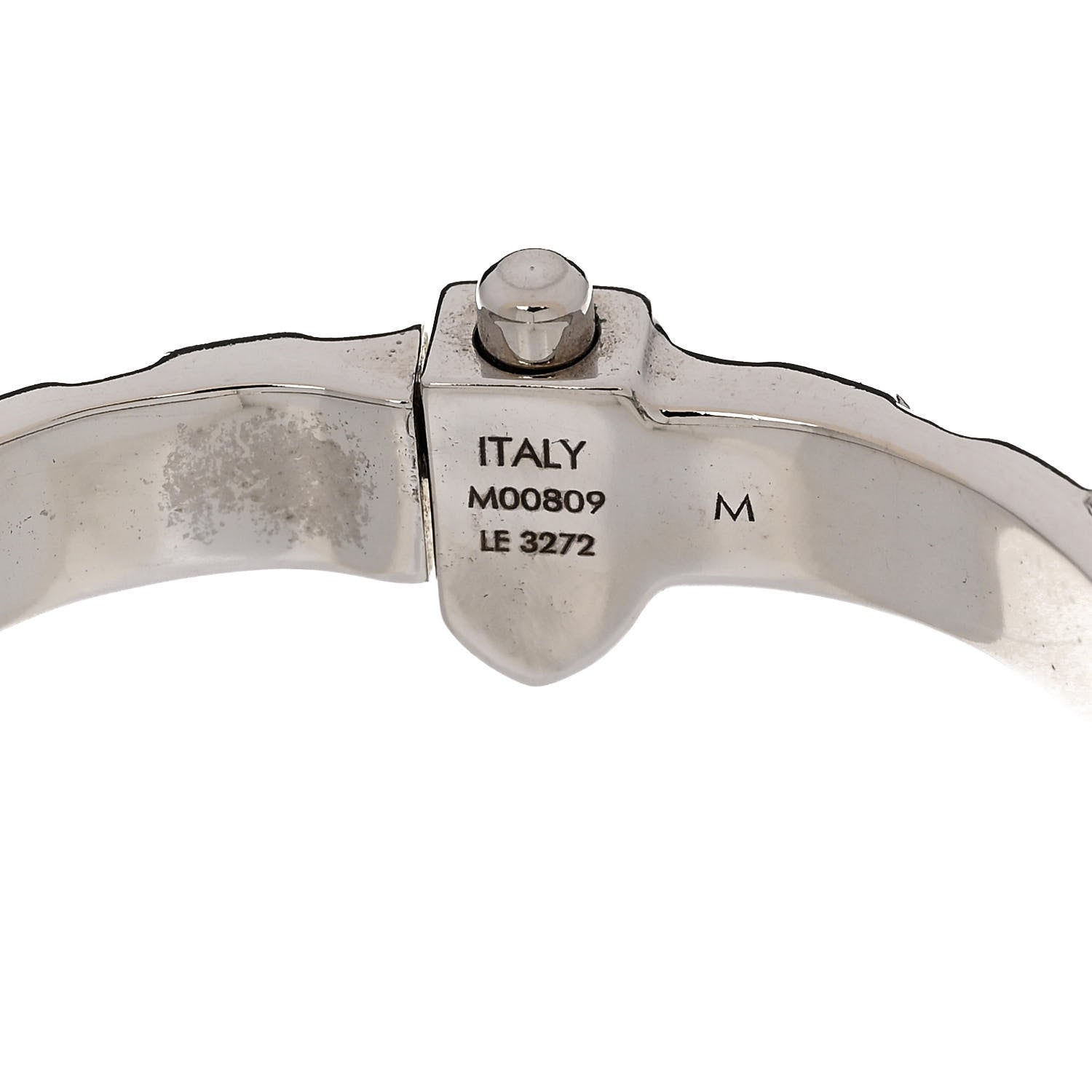 Louis Vuitton Palladium Pillow Nanogram Cuff M Silver 5 of 5